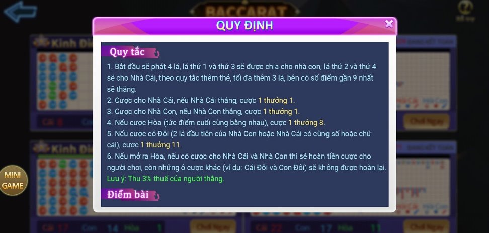 Hướng dẫn cách chơi Baccarat tại Awin68 
